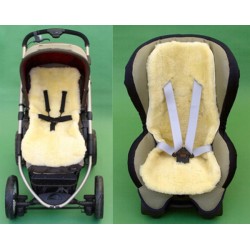 Lammfelleinlage für Kinderwagen und Kindersitze